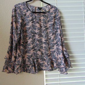 Worthington Beige Blouse Size Large